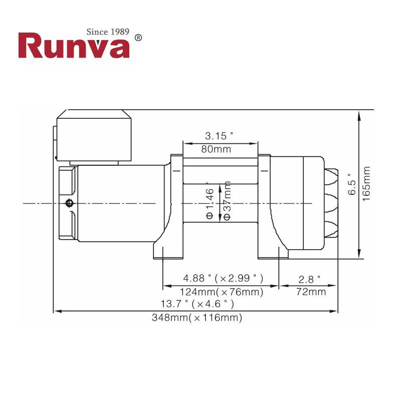 VERRICELLO ELETTRICO RUNVA 4500 lb - 2041 kg - 12V