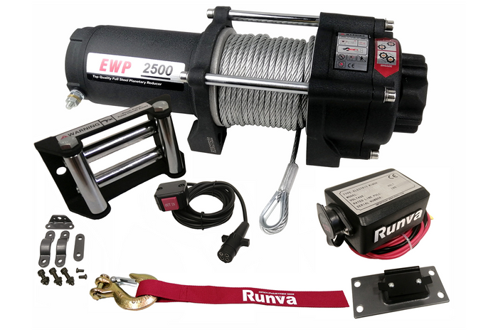 VERRICELLO ELETTRICO RUNVA 2500 lb - 1134 kg - 12V CON COMANDO