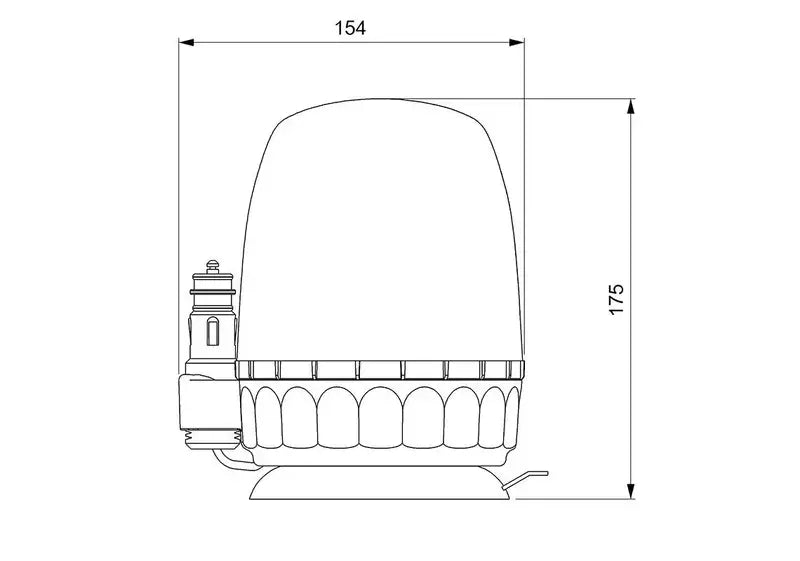 Vignal Group-Faro LED R65 blu 12/24v montaggio magnetico, singolo flash