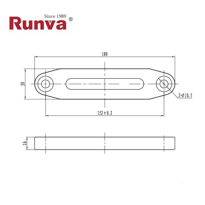GUIDA FISSA MEDIA IN ALLUMINIO PER 5500