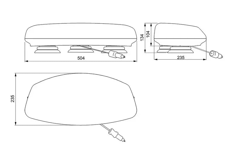 Vignal Group - Barra LED flash mini ambra 12/24v