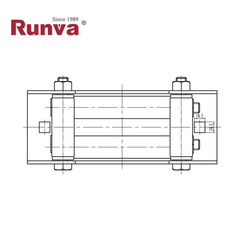 GUIDA A RULLI IN ACCIAIO INOSSIDABILE PER 4500lbs