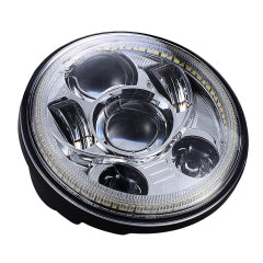 FARO LED 5.75" CON HALO -MOTORCYCLE CUSTOM NERO