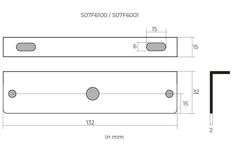 Staffa di montaggio per S07F6001 / S07F6100