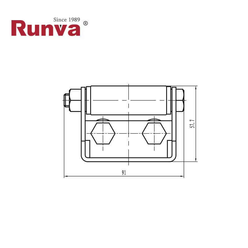 GUIDA A RULLI IN ACCIAIO INOSSIDABILE PER 4500lbs