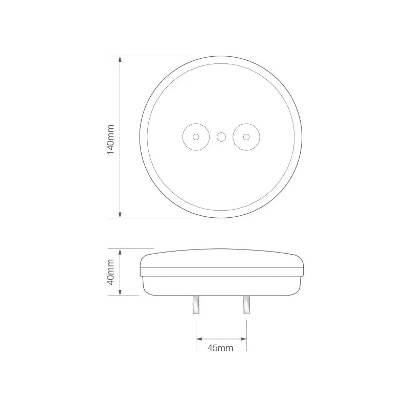 Tralert LED Autolamps - fanale posteriore a LED hamburger slimline | 12-24v | 30 cm. di cavo