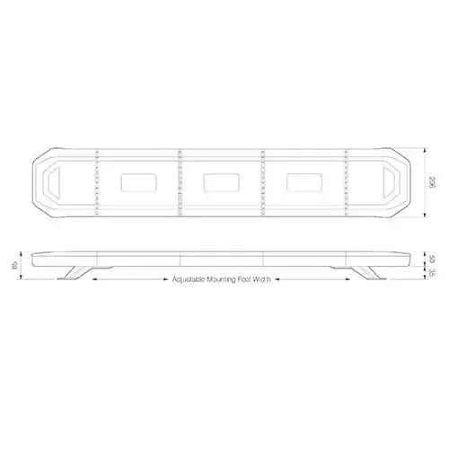 ElectraQuip - Barra faro LED | R65| 1345 mm | moduli finali appariscenti | 10-30v