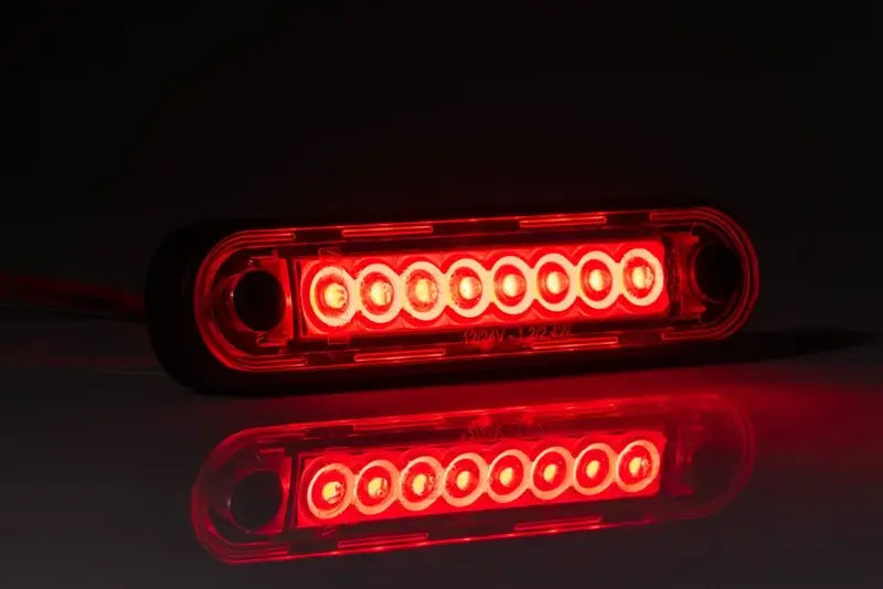 Tralert Fristom -  Fanale di segnalazione a LED rossa lunga | 12-24v | 0,15 m. di cavo