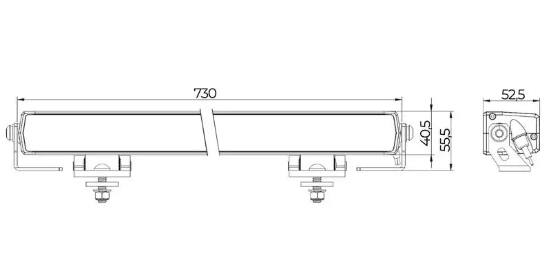 TRALERT - Barra luminosa a LED Spartan con luci diurne ambra o bianche 14.400 lumen