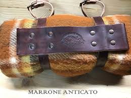 PORTA COPERTA PER MOTO CUSTOM in cuoio ANTICATO 4 mm. Made in Italy