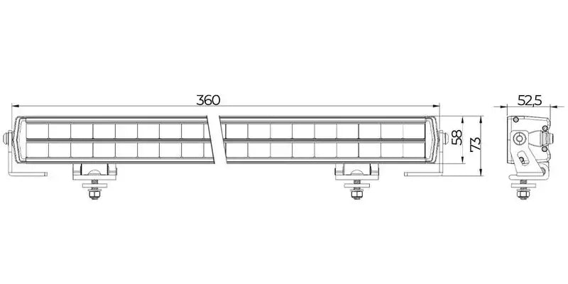 TRALERT -  Barra LED | Geminus 1 | 10.800 lumen | 36 cm.