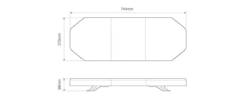 ElectraQuip - Barra faro LED | R65| 744 mm | 12-24v