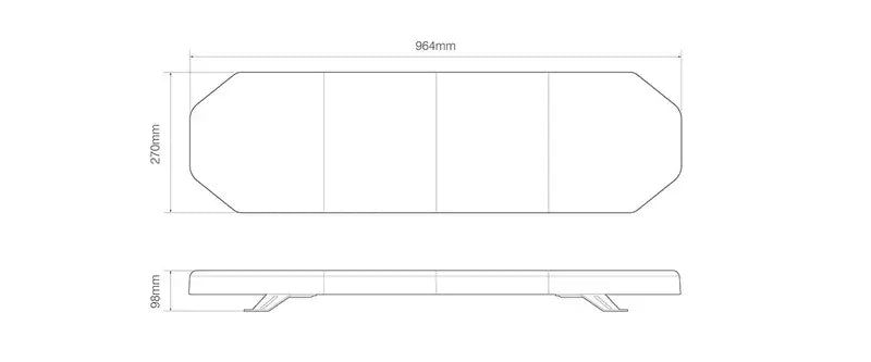 ElectraQuip - Barra faro LED | R65| 964 mm | 12-24v
