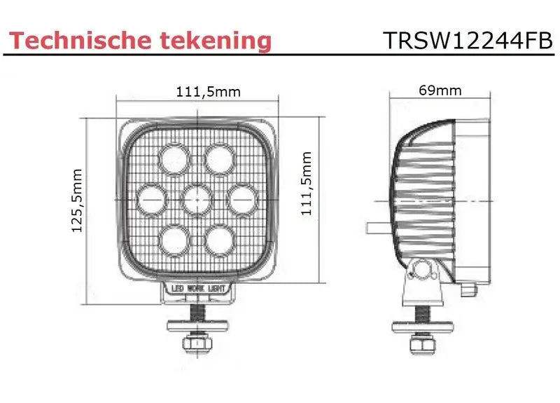 TRALERT - fanale da lavoro a LED | 2800 lumen