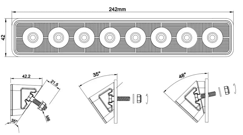 TRALERT - fanale da lavoro a LED | 5600 lumen