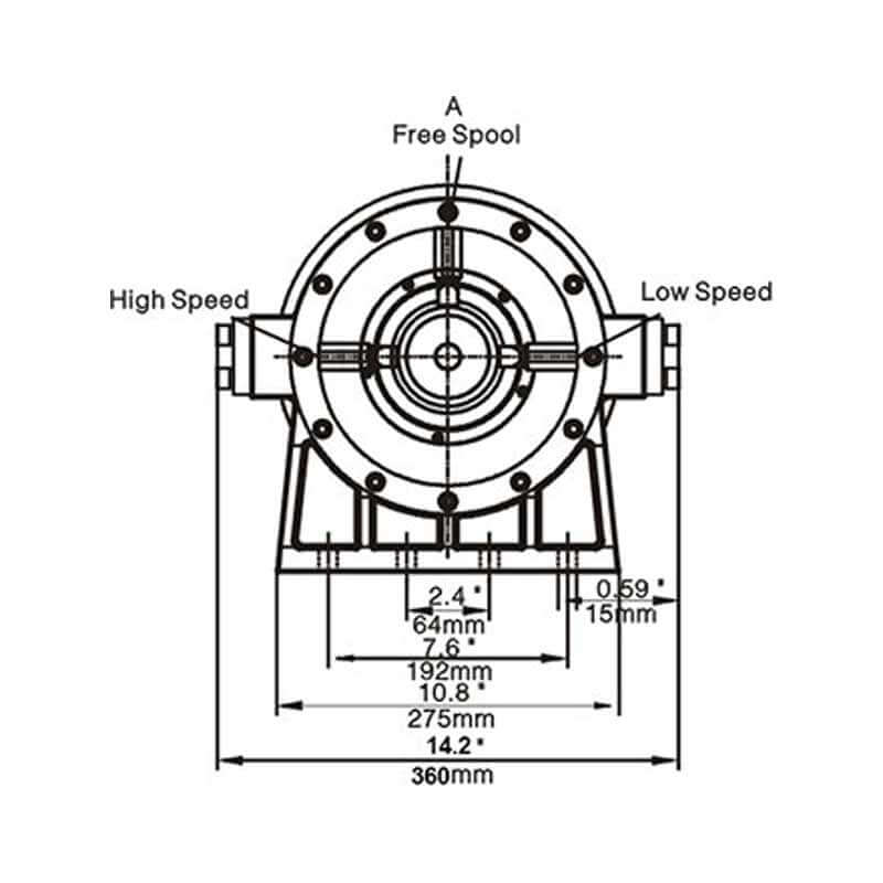VERRICELLO IDRAULICO RUNVA 20000 lb - 9072 kg - 2 VELOCITÀ