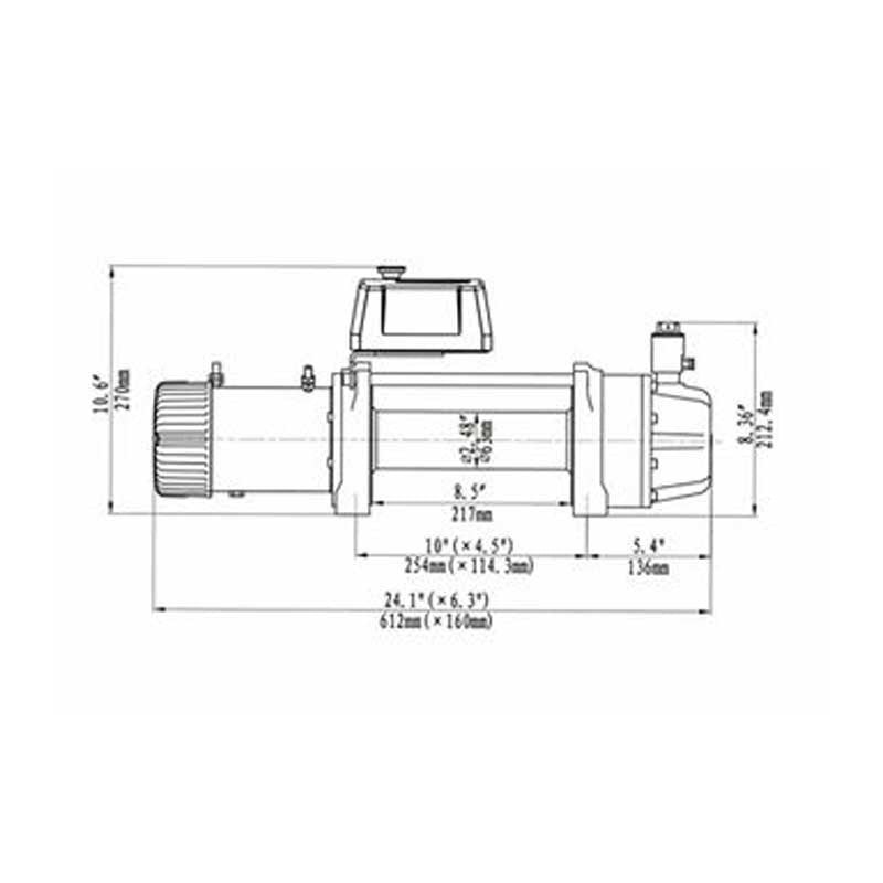 VERRICELLO ELETTRICO RUNVA 9500 lb - 4309 kg - 12V AVMCS IP67
