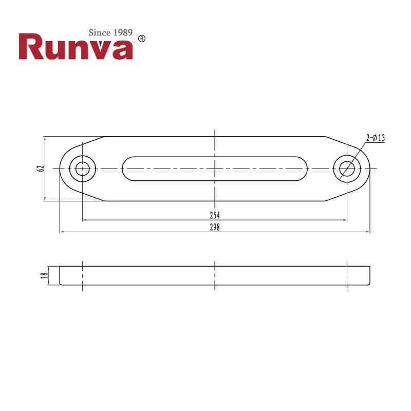 GUIDA FISSA UNIVERSALE GRANDE IN ALLUMINIO