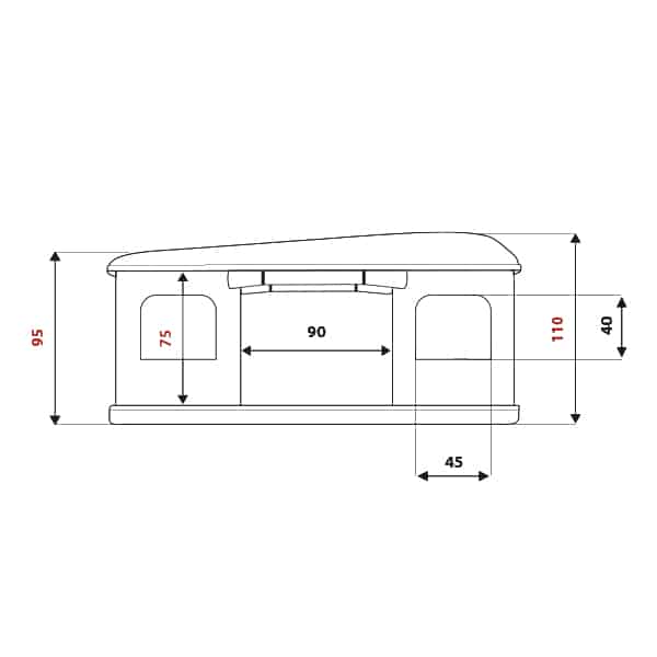 AutoHome Maggiolina Airlander Plus 360 E-Tenda da Tetto Rigida Large
