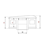 AutoHome Maggiolina Airlander Plus 360 E-Tenda da Tetto Rigida Large