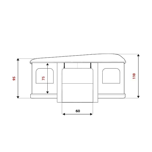 AutoHome Maggiolina Airlander Plus 360 E-Tenda da Tetto Rigida Large