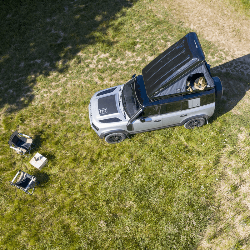 Tenda da tetto Autohome aperta vista dall'alto