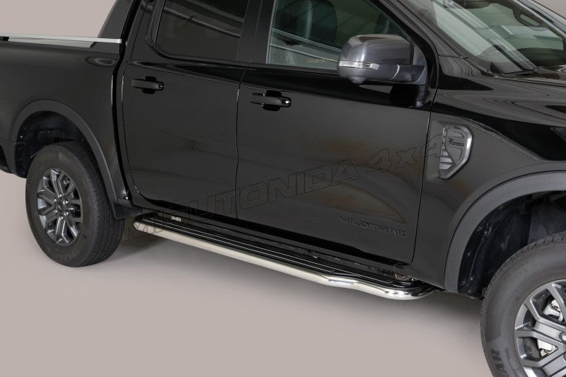 Pedane laterali Ford Ranger Double Cab dal 2023 Misutonida P/295/IX inox lucido