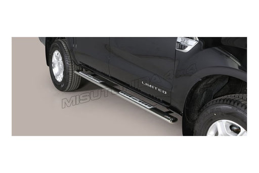 Pedane laterali Ford Ranger Double Cab 2016–2018 Misutonida DSP/295/IX inox lucido