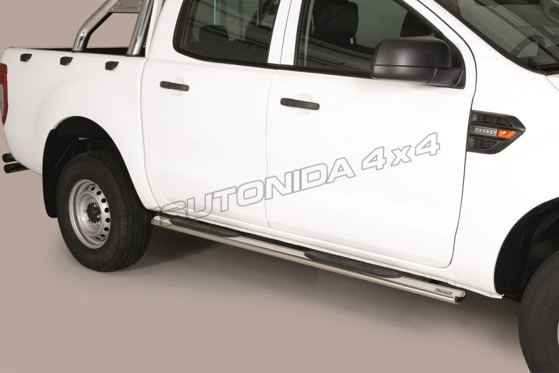 Pedane laterali Ford Ranger Double Cab 2019–2022 Misutonida GPO/295/IX inox lucido