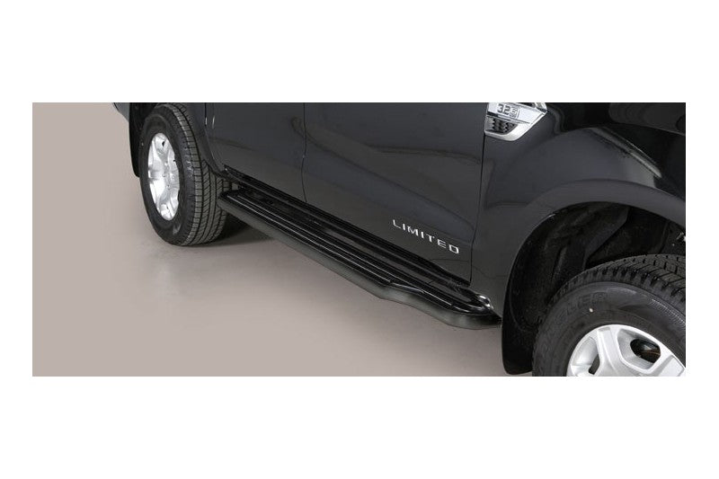 Pedane laterali Ford Ranger Double Cab 2016–2018 Misutonida P/295/PL versione nera
