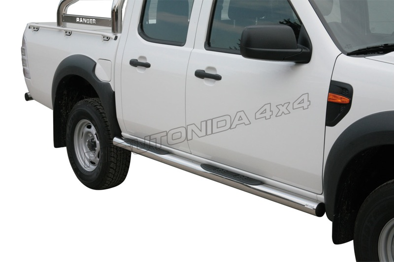 Pedane laterali Ford Ranger Double Cab 2009–2011 Misutonida GP/250/IX inox lucido