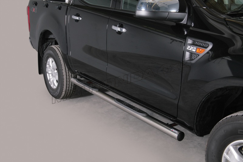 Pedane laterali Ford Ranger Double Cab 2012–2015 Misutonida GP/295/IX inox lucido