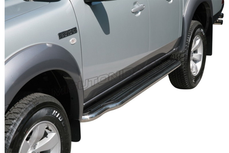 Pedane laterali Ford Ranger Double Cab 2007–2009 Misutonida P/204/IX inox lucido