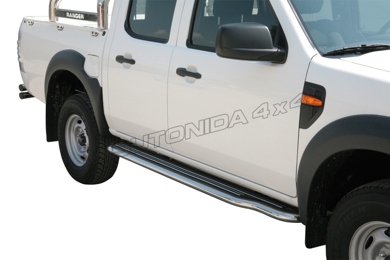 Pedane laterali Ford Ranger Double Cab 2009–2011 Misutonida P/250/IX inox lucido