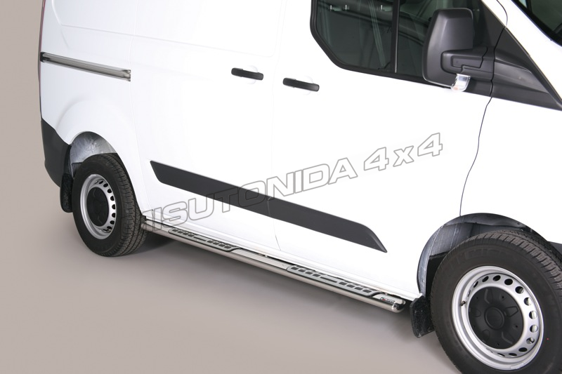 Pedane laterali Ford Transit Custom SWB/L1 2013–2017 Misutonida DSP/339/IX inox lucido