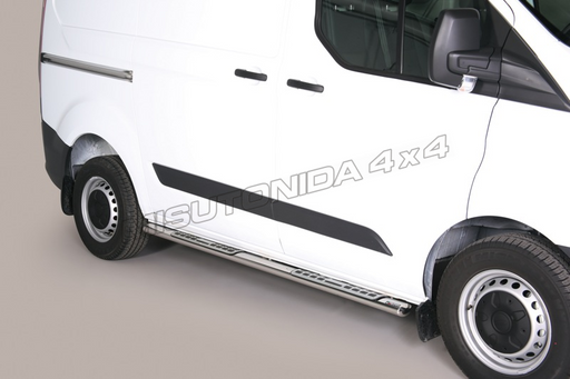 Pedane laterali Ford Transit Custom SWB/L1 2013–2017 Misutonida DSP/339/IX inox lucido