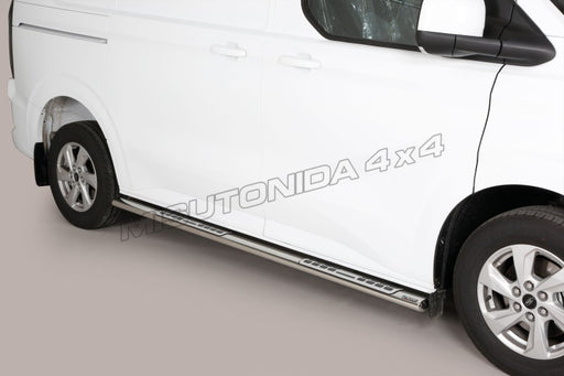 Pedane laterali Ford Transit Custom / Tourneo Custom L1 dal 2024 Misutonida DSP/515/L1 inox lucido