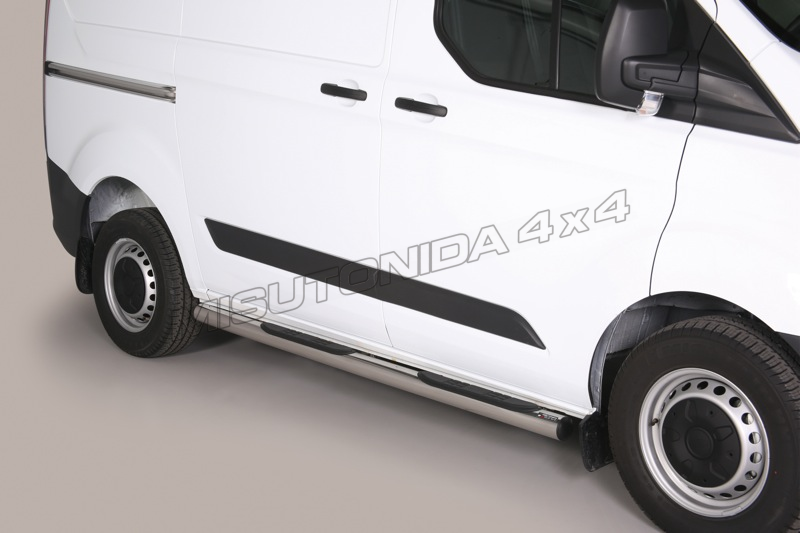 Pedane laterali Ford Transit Custom SWB/L1 2013–2017 Misutonida GP/339/IX inox lucido