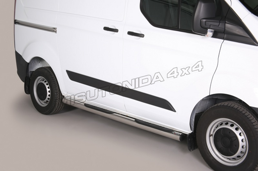 Pedane laterali Ford Transit Custom SWB/L1 2013–2017 Misutonida GP/339/IX inox lucido