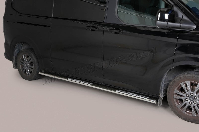 Pedane laterali Ford Transit Custom / Tourneo Custom L2 dal 2024 Misutonida DSP/515/L2 inox lucido