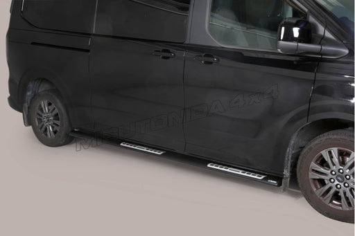 Pedane laterali Ford Transit Custom / Tourneo Custom L2 dal 2024 Misutonida DSP/515/L2/PL versione nera