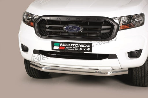 Protezione anteriore Ford Ranger Double Cab 2019–2022 Misutonida SLF/295/IX inox lucido