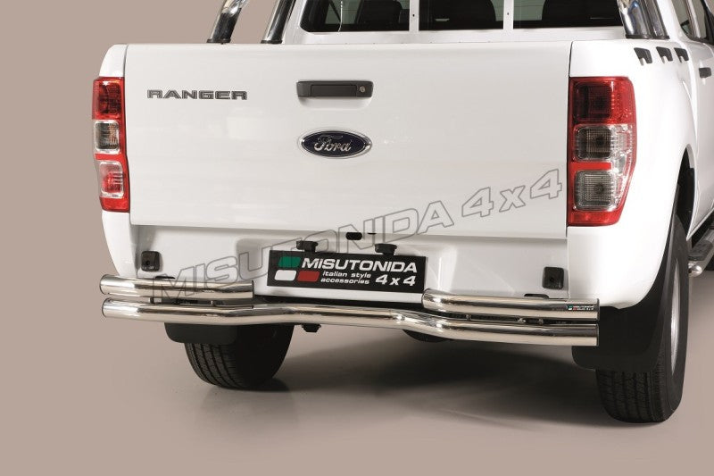 Protezione posteriore Ford Ranger Double Cab 2019–2022 Misutonida DBR/330/IX inox lucido