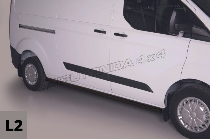 Protezioni laterali Ford Transit Custom LWB/L2 2013–2017 Misutonida TPS/338/PL versione nera