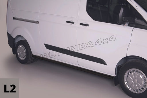 Protezioni laterali Ford Transit Custom LWB/L2 2013–2017 Misutonida TPS/338/PL versione nera