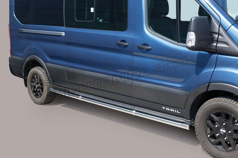 Protezioni laterali Ford Transit Trail dal 2020 Misutonida TPS/368/IX inox lucido