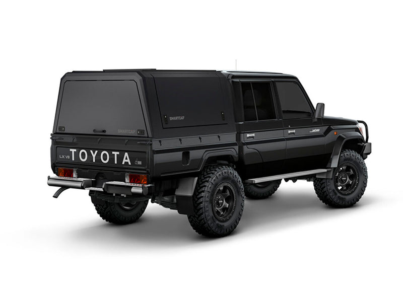 Hard top RSI SmartCap EVO LC Defender per Toyota Land Cruiser 79 Double Cab, vista posteriore 3/4 ravvicinata