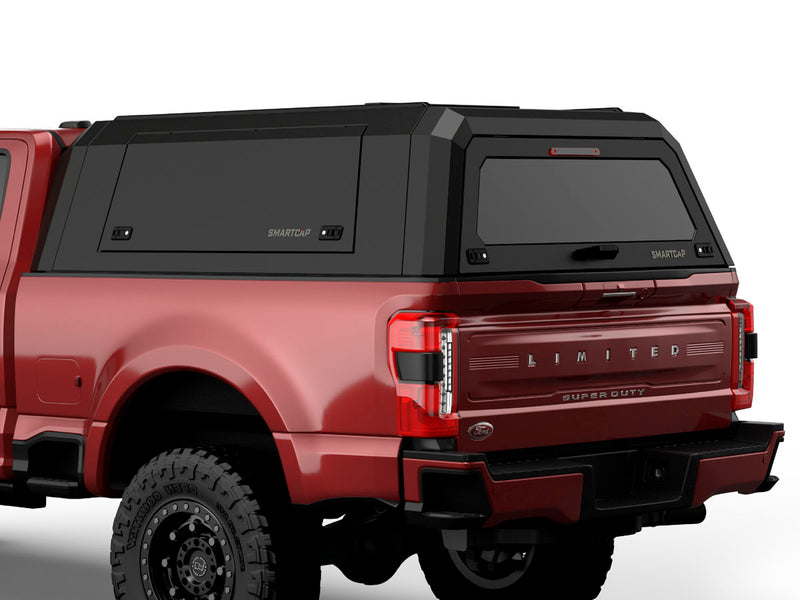 Hard top RSI SmartCap EVOa Adventure per Ford F-250 / F-350 Super Duty 2017–2022, vista posteriore 3/4 ravvicinata