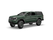 Hard top RSI SmartCap EVOa Adventure per Ford Ranger 2023+ Double Cab, vista anteriore 3/4 su sfondo bianco
