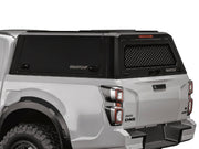 Hard top RSI SmartCap EVOc Commercial per Isuzu D-Max 2020+ Double Cab, vista posteriore 3/4 ravvicinata